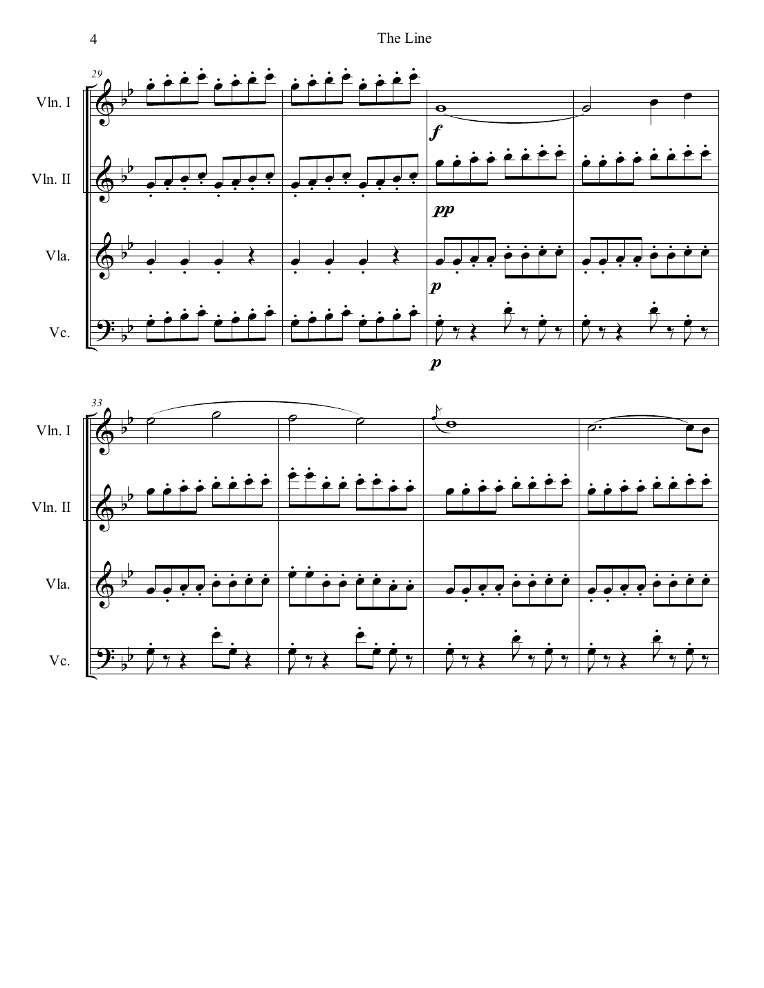 The Line, conductor's score, page 4 of 12