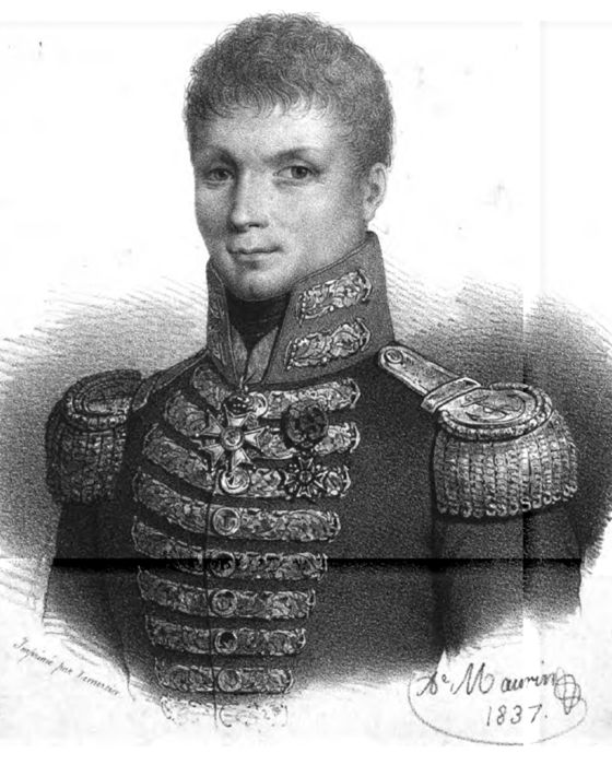 Lithograph portrait of Captain Lucas, 1837